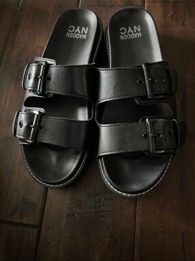 Madden NYC Chunky Two-Strap Sandal
